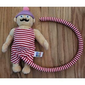 Rama Sjang Plush Doll‎ Toy Striped Outfit Purple Hat Long Tail Stuffed